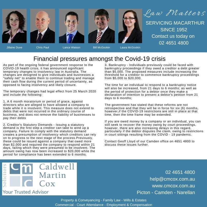 Financial issues in Covid-19
